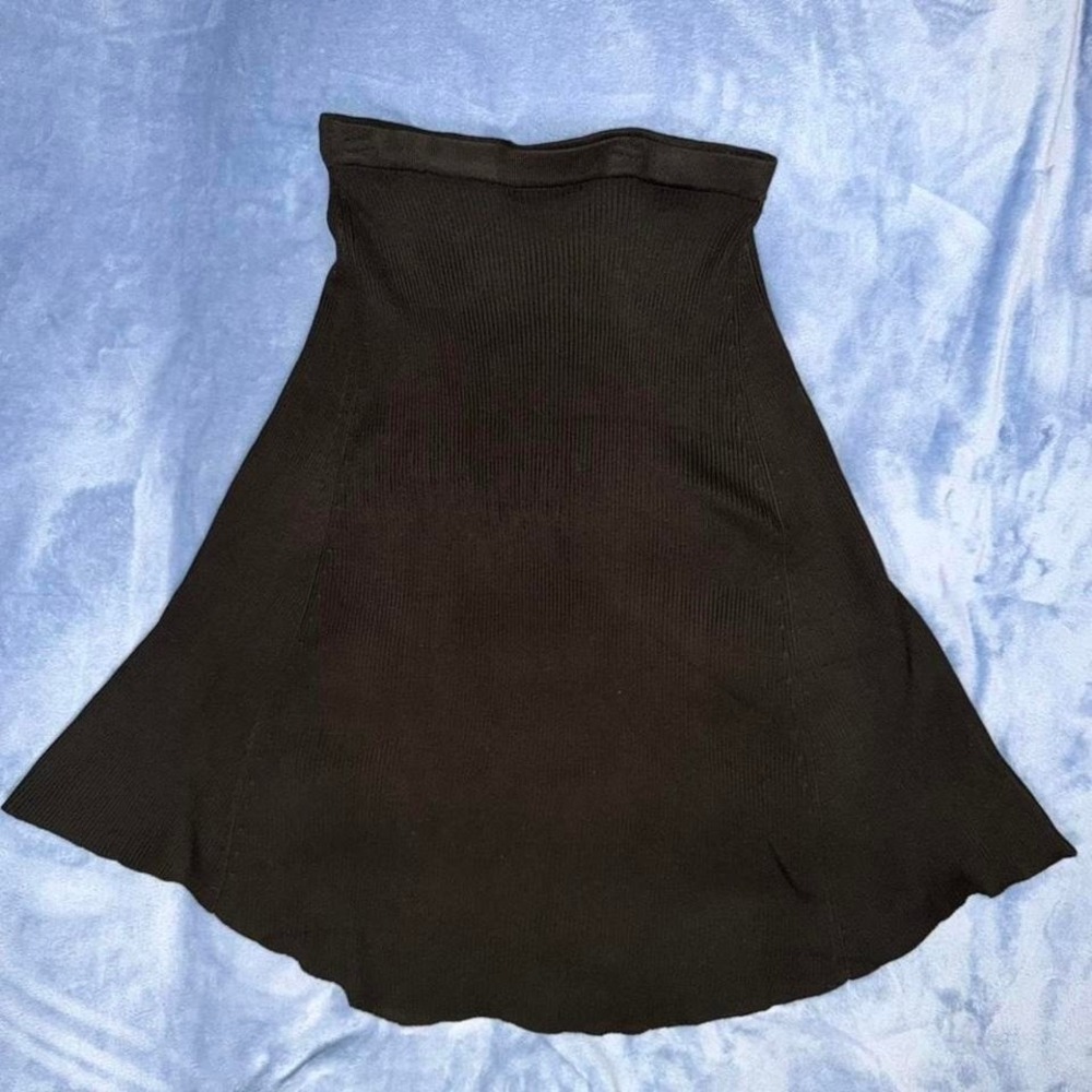 Vintage appraisal Black strapless‎ tube top with flared hem. Women Size: L